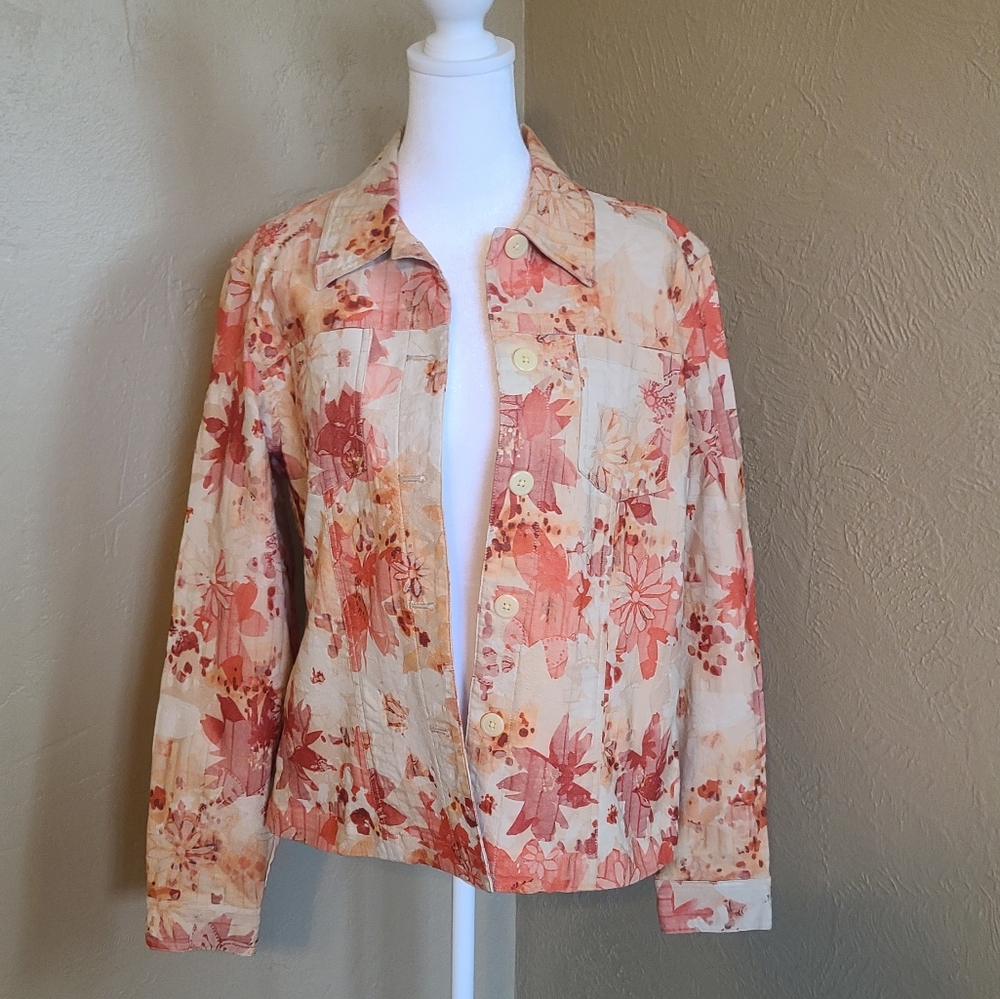 2 For $18 Floral Women's Coldwater Creek Jacket M